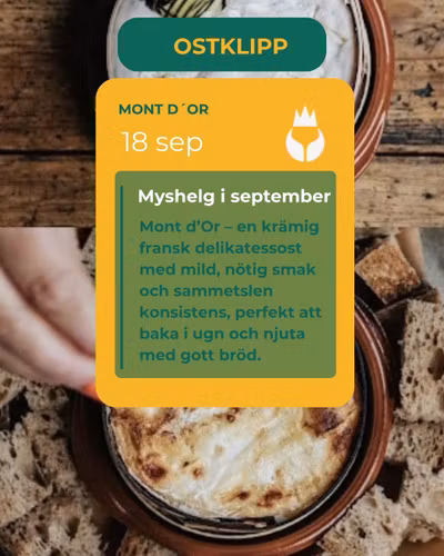 🍂 Mont d´or – till 18 sep! 🧀