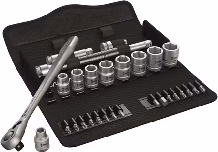 WERA 8100 SB 8 Zyklop Metallspärrhandtag med omkopplare, 3/8"-fattning, metrisk 8004 B 1 x 3/8"x222,0;