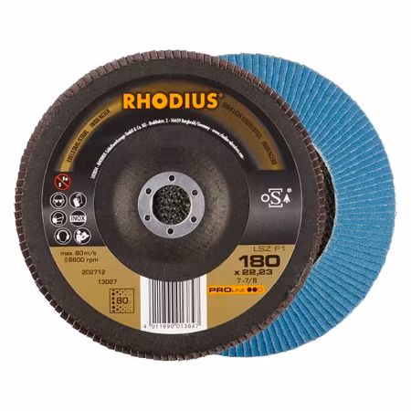 RHODIUS LSZF2 Lamellslipskiva 180x22,23 K80 PRO (10 förp)