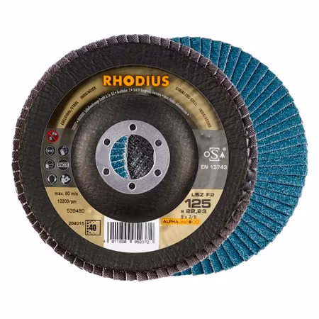 RHODIUS LSZF2 Lamellslipskiva 125x22,23 Z40 ALPHA (10/förp)