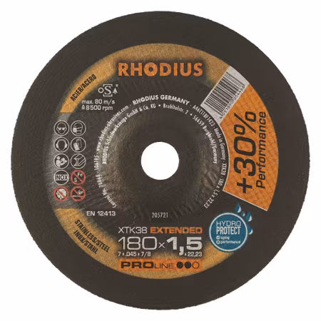 RHODIUS XTK38 Kapskiva 180x1,5 (25/förp)