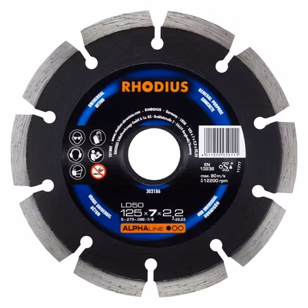 RHODIUS Diamantkapklinga LD 50 125x7x2,2x22,23