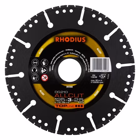 RHODIUS DG210 ALLCUT 125x3,0x2,5x22,23