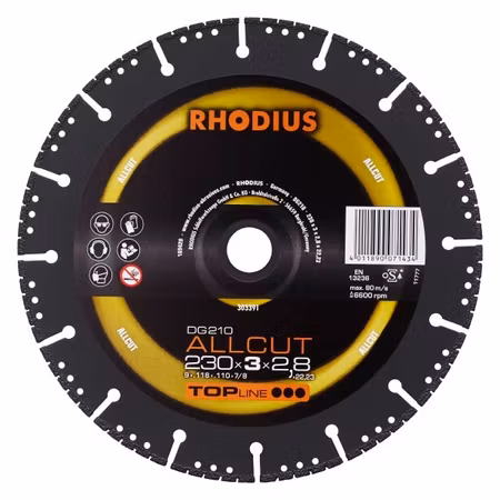 RHODIUS DG210 ALLCUT 230x3,0x2,8x22,23