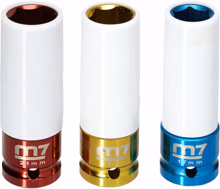 M7 Krafthylsset 1/2"- 17,19,21mm för Alu.fälgar