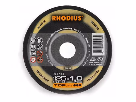 RHODIUS XT10 Kapskiva 125x1,0x22,23 (50 stk förp)