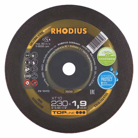 RHODIUS XT10 Kapskiva 230x1,9x22,23 (25 stk förp)
