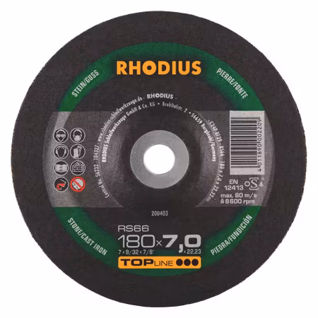 RHODIUS RS66 Stenslipskiva 180x7,0x22,23 (10/förp)