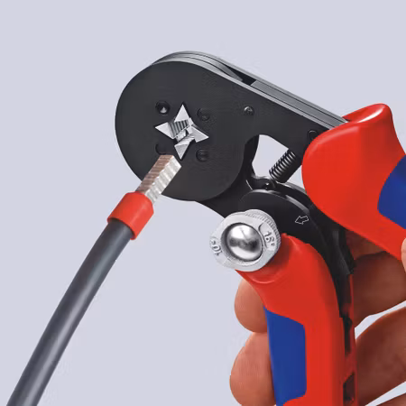 KNIPEX Självinställande crimptänger för ändhylsor med sidoinföring - SB-pack