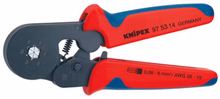 KNIPEX Självinställande crimptång för ändhylsor med sidoinföring