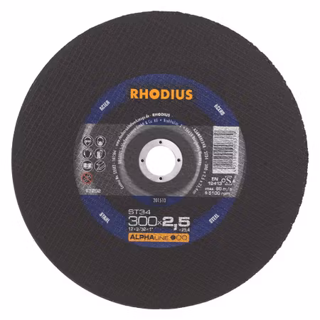 RHODIUS ST34 Kapskiva 300x2,5x25,4 (10 förp)