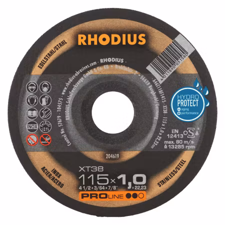 RHODIUS XT38 Kapskiva 115x1,0x22,23 (50 förp)