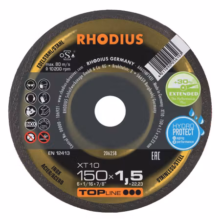 RHODIUS XT10 Kapskiva 150x1,5x22,23 (25 stk förp)