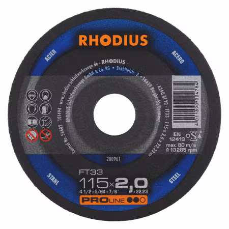 RHODIUS FT33 Kapskiva 115x2,0x22,23 (25 förp)