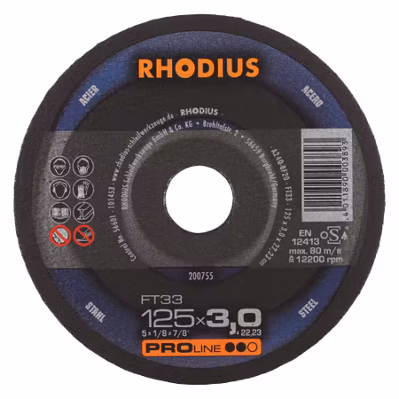 RHODIUS FT33 Kapskiva 125x3,0x22,23 (25 förp)