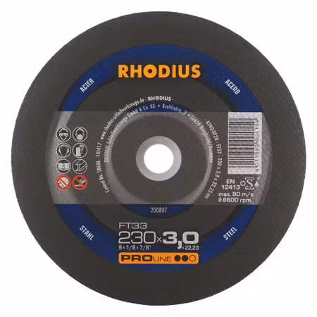 RHODIUS FT33  Kapskiva 230x3,0x22,23 (25 förp)
