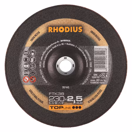RHODIUS FTK38 Kapskiva 230x2,5x22,23 (25 förp)
