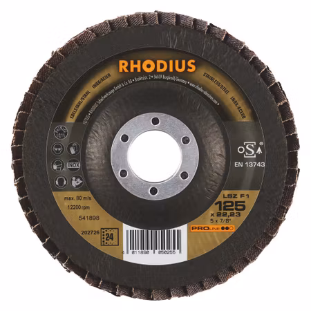 RHODIUS LSZF1 Lamellslipskiva TOP 125x22,23 K24 (10 förp)