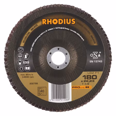 RHODIUS LGZF1 180x22.23 K40 (10 förp)