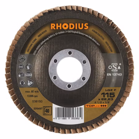 RHODIUS LGZF 115x22,23 K80 (10 förp)