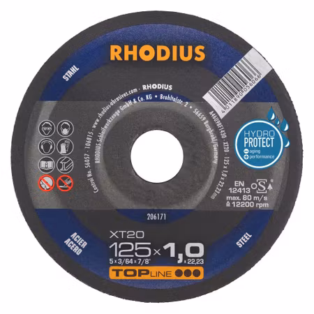 RHODIUS XT20 Kapskiva 125x1,0 x22,23 (50 förp)