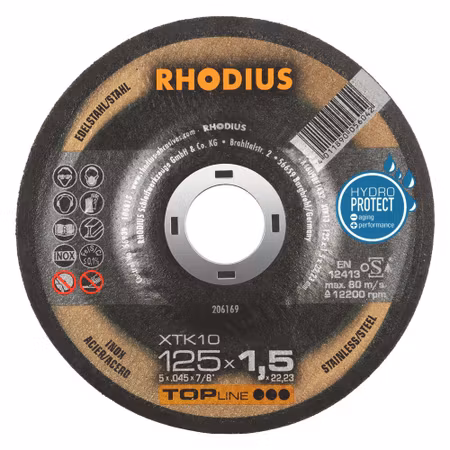 RHODIUS Kapskiva XKT10 125x1,5x22,23 (50 förp)
