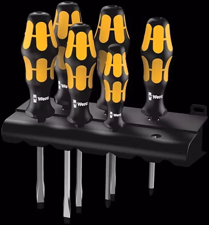 WERA 932 S/6 Rack Screwdriver set Kraftform Chiseldriver 917 SPHS 1 x PH 1x90; 1 x PH 2x113;932 A 1