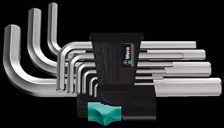 WERA 950/9 SM N L-key set, metric, chrome-plated 950