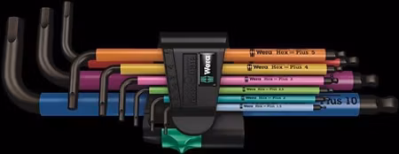 WERA 950 SPKL/9 SM N Multicolour L-key set, metric, BlackLaser 950 SPKL Multicolour 1 x 1,5x90; 1 x