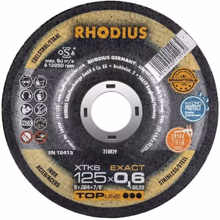 RHODIUS XTK6 Exact 125x0,6x22,23 (50 stk förp)
