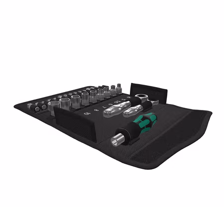 WERA Kraftform Kompakt Zyklop Mini 2 Zyklop Mini ratchet Set 27 pcs. 8001 A 1 x 1/4"x87,0;8005 1 x 1