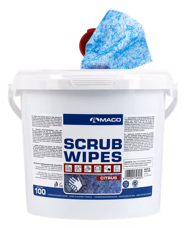 MACO Scrub Wipes Citrus Blå 100st