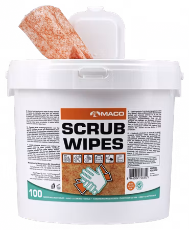 MACO Scrub Wipes Extreme Orange 100st