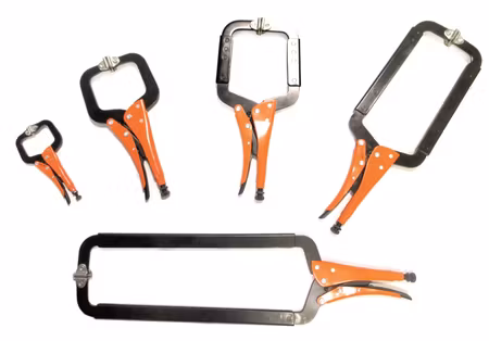 GRIP-ON C-Clamps with Swivel Pads 0-370 mm