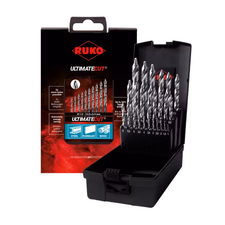 RUKO Ultimatecut Spiralborr Flowstep 1-13 mm