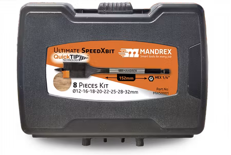MANDREX Träborr-KIT 152mm (8-delar)