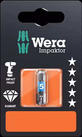 840/1 IMP DC Hex-Plus SW 5,0 x 25 mm SB Bits for hex socket screws, Impact 840/1 IMP DC 1 x 5,0x25;