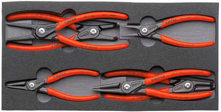 KNIPEX Spårringtångset 10-60mm in/ut 0&90° i skuminlägg