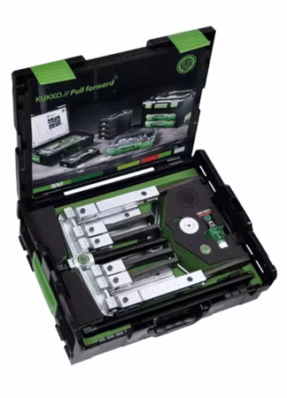 KUKKO 2-arm/3-arm puller set with quick adjust and 2 hook types
