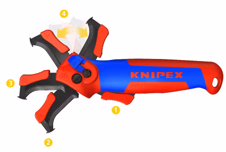 KNIPEX Stripping Knife with guide shoe