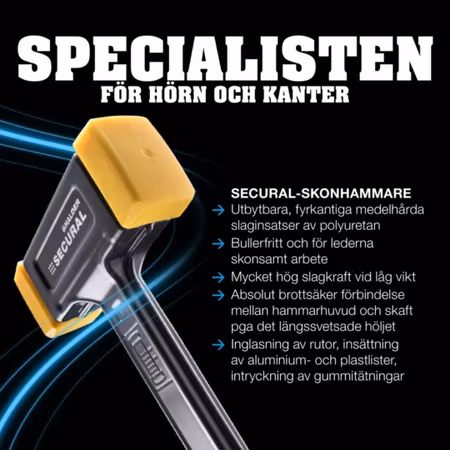 HALDER-SECURAL soft-face mallet, non-rebound,35x45,Polyurethane