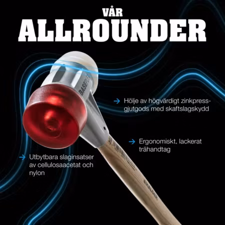 HALDER-BASEPLEX Mjukhammare Nylon/cellulosaacetat Ø25