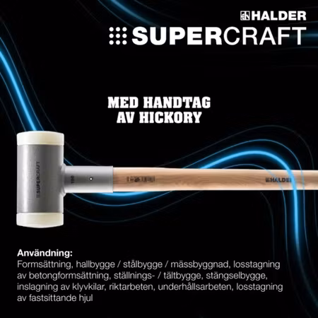HALDER-SUPERCRAFT slägga 
med vibrationsdämpning Ø100 10kg