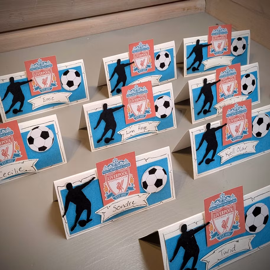 Simple personalised place cards without images/ Enkle personlige bordkort uten bilde