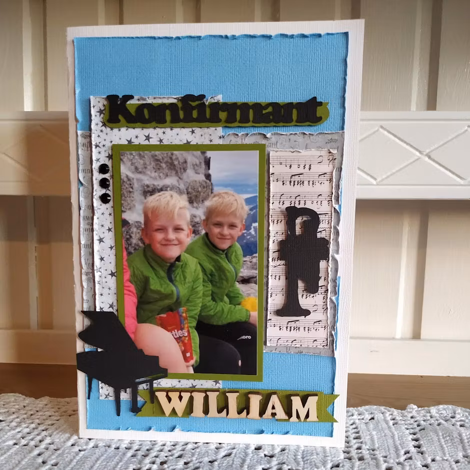 Personlig designet kort 21x15 cm