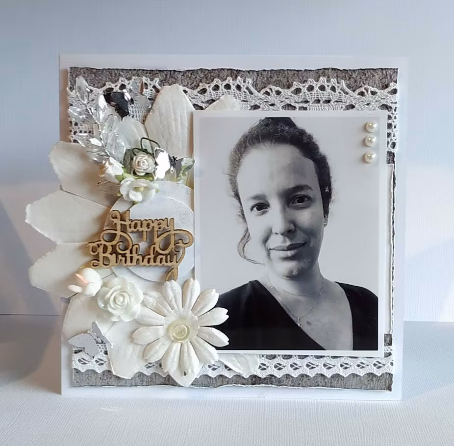 Personlig designet kort 15x15 cm