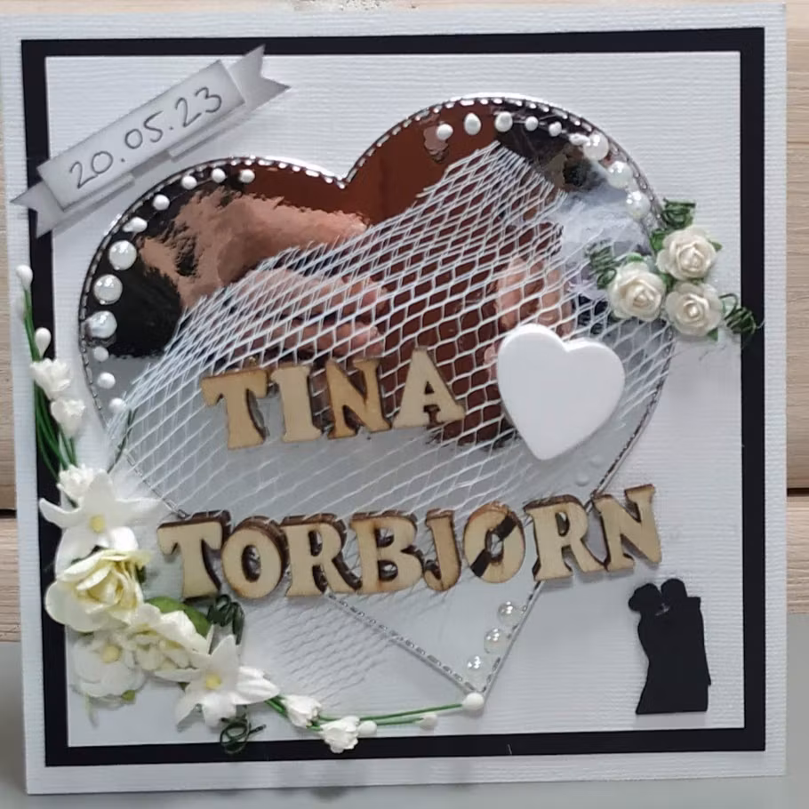 Personlig designet kort 15x15 cm