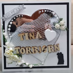 Personlig designet kort 15x15 cm