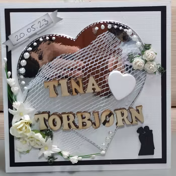 Personlig designet kort 15x15 cm