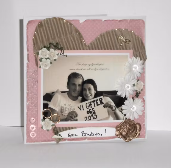 Personlig designet kort 15x15 cm